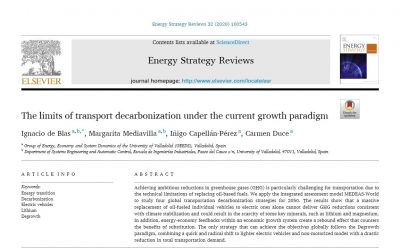 Los límites de la transición energética del transporte. Resultados del modelo MEDEAS-World