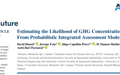 Nueva publicación: Estimación de la probabilidad de escenarios de concentración de GEI en simulaciones estocásticas obtenidas a partir de modelos de evaluación integrada