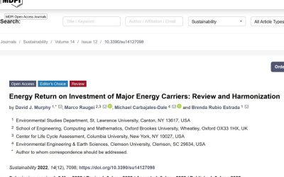 Comment on the exclusion of our EROI estimates from the review paper Murphy et al (2022)￼