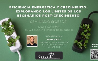 Seminario: Eficiencia energética y crecimiento – explorando los límites de los escenarios Post-Crecimiento